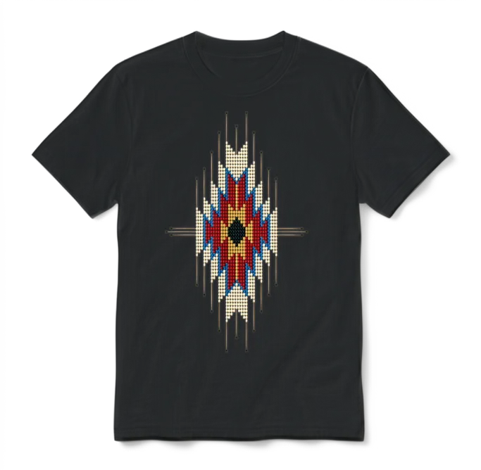 Native American Sunburst Unisex T-Shirt - Black