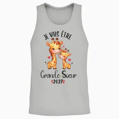 Future Grande Soeur 2027 Je Vais Etre Grande Soeur Unisex Tank Top - Ash