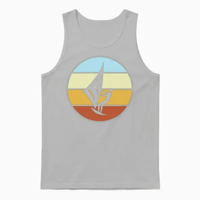 Kite Surfing Retro Unisex Tank Top - Ash