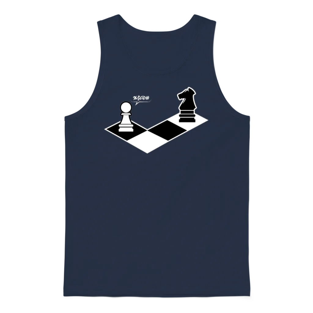 Funny Chess Shirt Chess Player Gift Unisex Tank Top - Navy