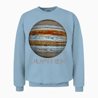Jupiter Shirt, Sonnensystem Planet T-Shirt Damen Herren Kinder Unisex Sweatshirt - Light Blue