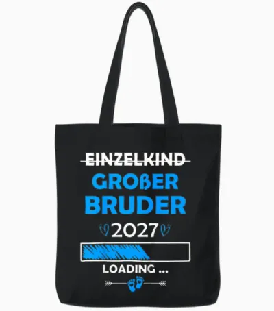 Kinder Ich Werde Großer Bruder 2027 Big Brother 2027 Tote Bags - Black