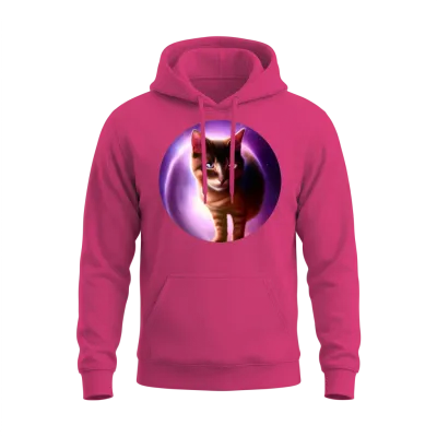 Funny Catstronaut Unisex Hoodie - Heliconia