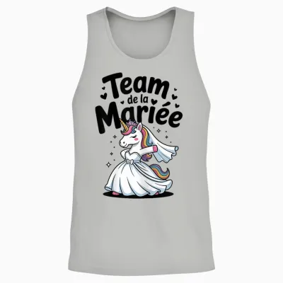 Team Future Bride Evjf Humour Wedding Bride Unicorn Unisex Tank Top - Ash