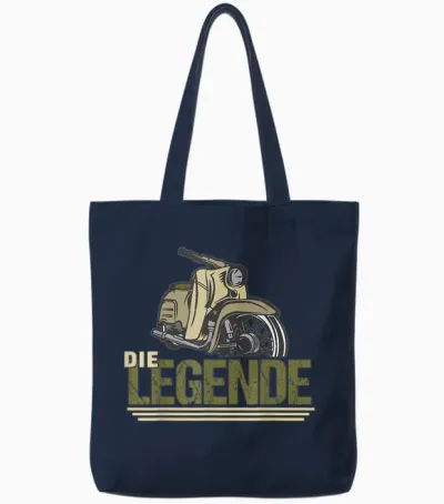 Die Legende Ddr Schwalbe Kr51 Simson Mofa Moped Tote Bags - Navy