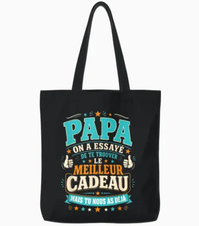 Dad Gift Humour Father's Day Tote Bags - Black