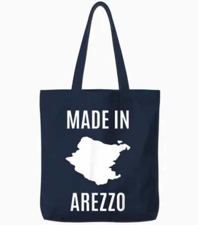 Arezzo Orgoglio Locale Italia Città Travel Souvenir Tote Bags - Navy
