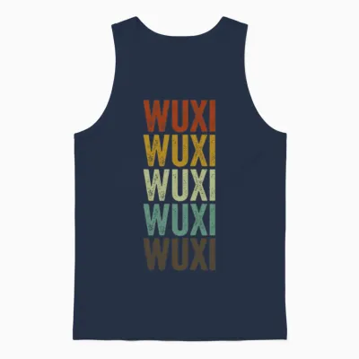 Wuxi China Retro Vintage Unisex Tank Top - Navy