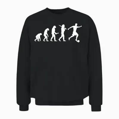 Funny Football Evolution Unisex Sweatshirt - Black