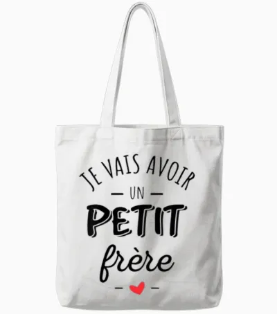 Child I Will Have a Little Brother - Baby Pregnancy Announcement 2 T-Shirt, White, 2 Tote Bags - White