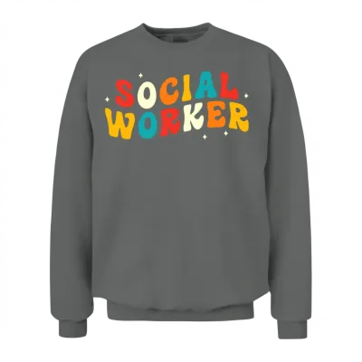 Social Worker Retro Unisex Sweatshirt - Graphite Heather