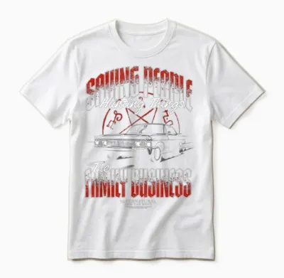 Supernatural Saving People Hunting Things Car Tv Show Unisex T-Shirt - White