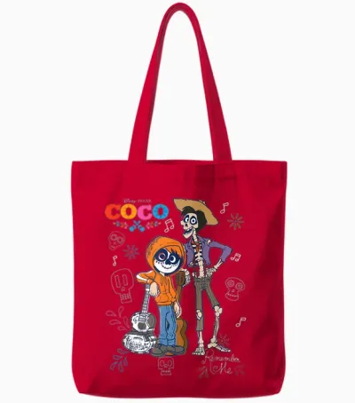 Coco Doodles Halloween Tote Bags - Red