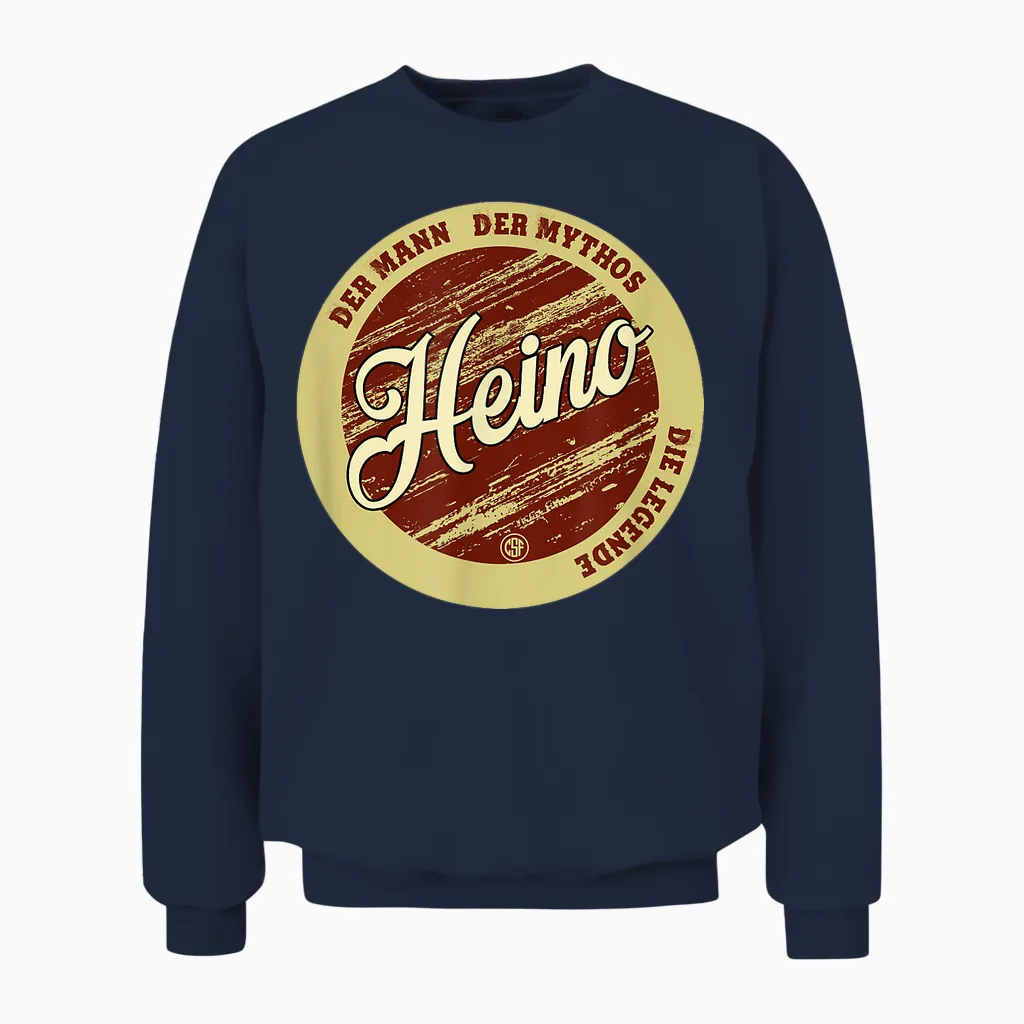 Heino Der Mann Der Mythos Die Legende Vornamen Unisex Sweatshirt in Navy