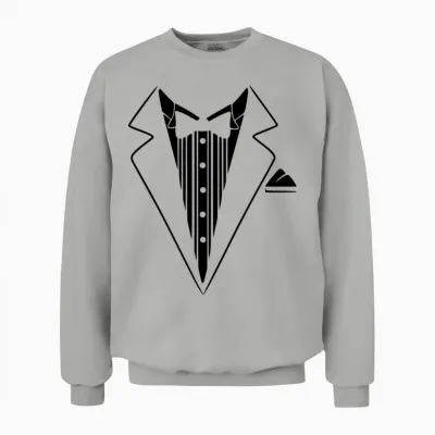 Tuxedo Jacket Costume Unisex Sweatshirt - Ash