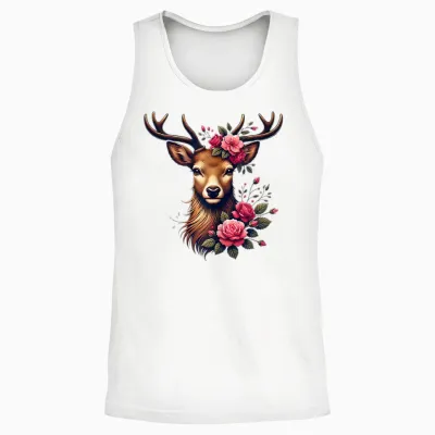 Deer T-Shirt Women's Costume Shirt Dirndl Shirt Costume T-Shirt, Black, S Unisex Tank Top - White