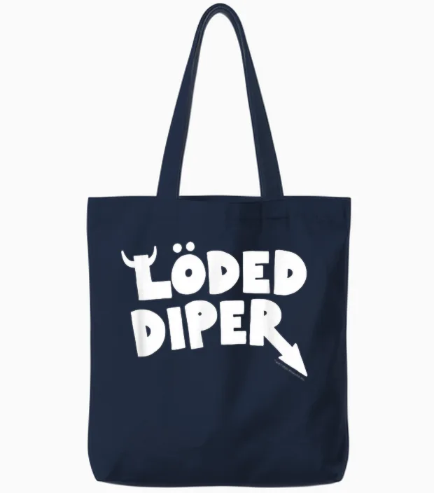 Diary of a Wimpy Kid Löded Diper Band Logo Tote Bags in Navy