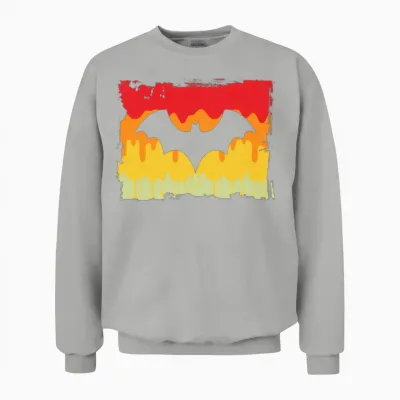 Bat Retro Unisex Sweatshirt - Ash