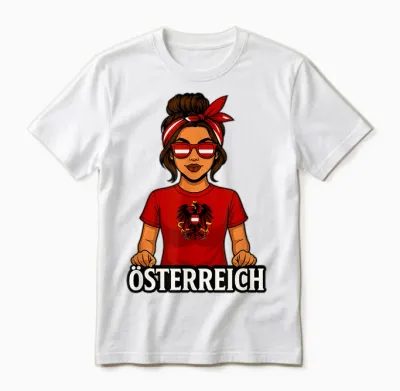 österreich T-Shirt Fan Trikot Austria Herren Damen Geschenke Unisex T-Shirt - White