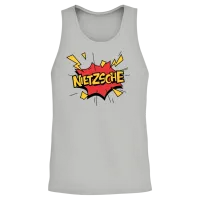 Nietzsche Comic Cartoon Boom Pop Art Unisex Tank Top - Ash – 2