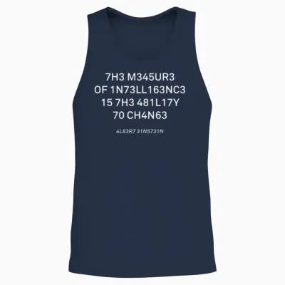 The Measure of Intelligence Unisex Tank Top - Navy