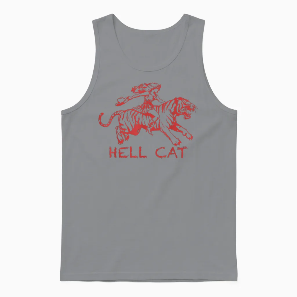 Lustiges Retro-Motiv Im Cowgirl-Western-Stil Mit Tiger-Motiv Unisex Tank Top in Sport Grey