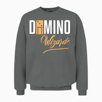 Domino Wizard Funny Dominoes Game Player Novelty Unisex Sweatshirt - Graphite Heather