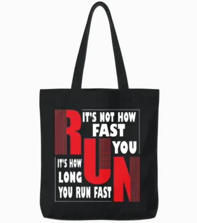 Funny Long Distance Runner Xc Coach Cross Country Tote Bags - Black