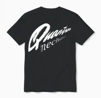Quantum Mechanics Science Typography Unisex T-Shirt - Black