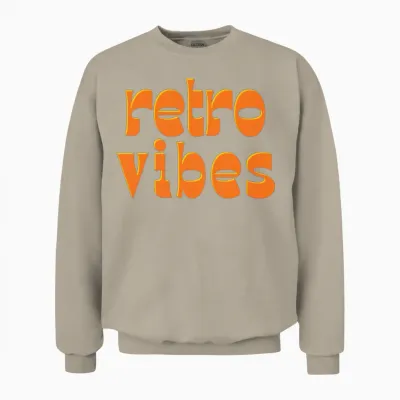 Retro Vibes Unisex Sweatshirt - Sand