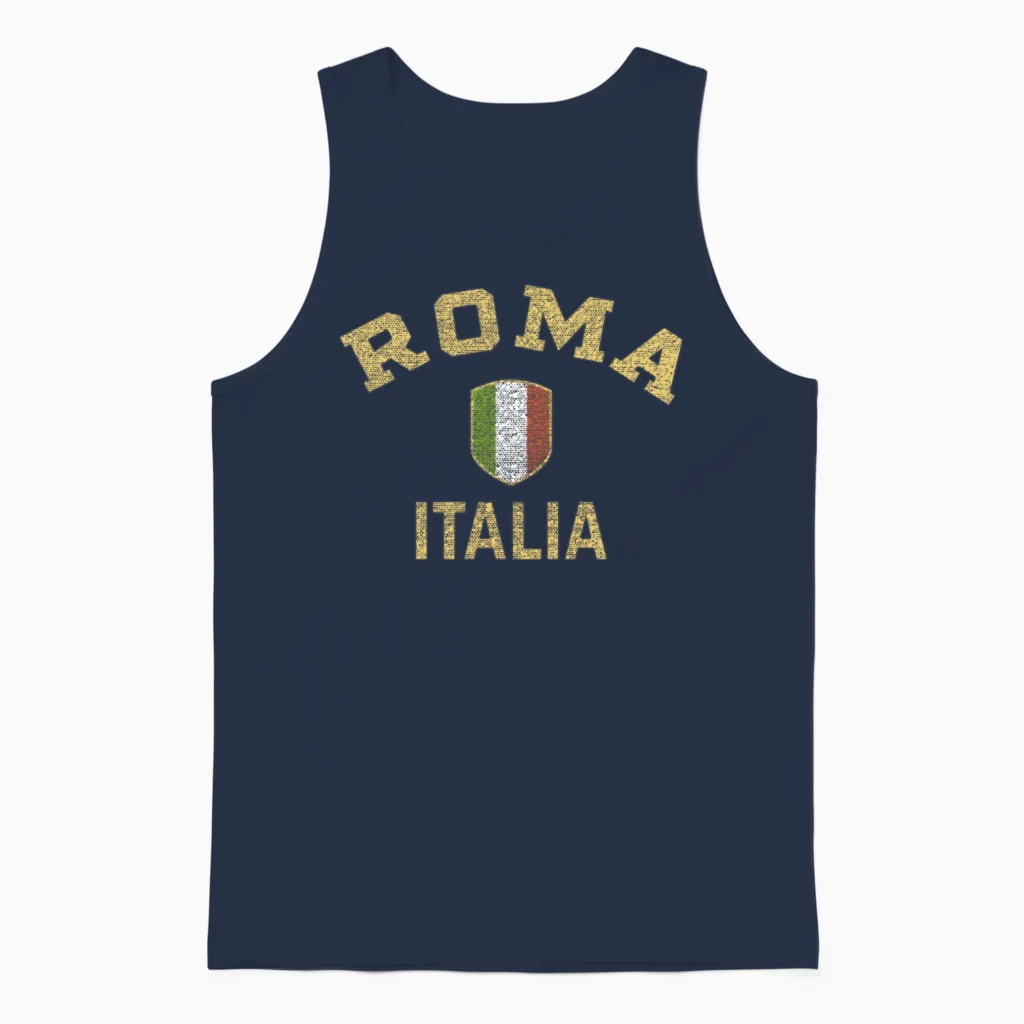 Roma Italia - Rome Italy Unisex Tank Top in Navy