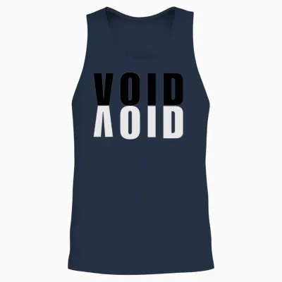 Void Split Bold Typography Unisex Tank Top - Navy