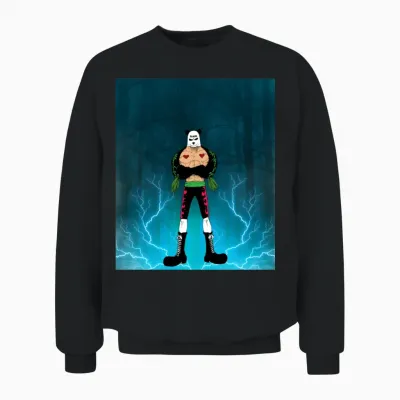 Panda Bear Men's Anime Vintage Gift Ideas Unisex Sweatshirt - Black