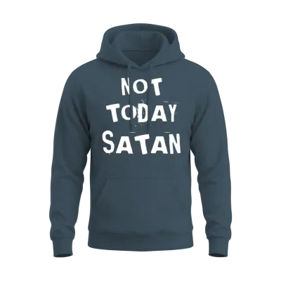 Not Today Satan Unisex Hoodie - Dark Heather