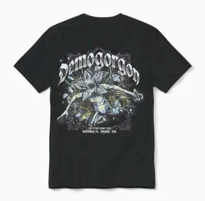 Stranger Things Demogorgon Band Unisex T-Shirt - Black