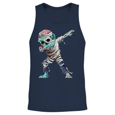 Dabbing Mummy Zombie Halloween Costume Zombie Dab Unisex Tank Top - Navy