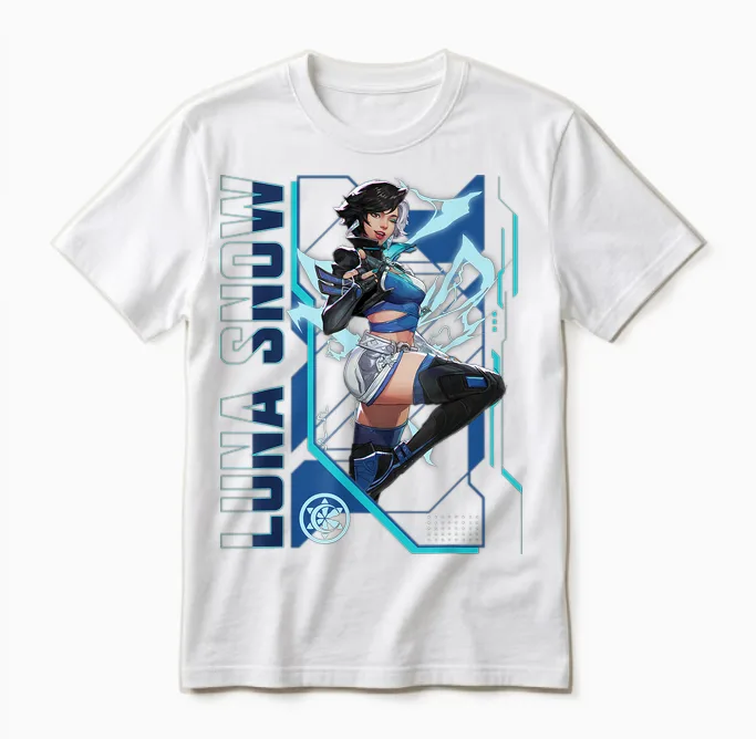 Marvel Rivals Gamerverse Super Hero Pvp Luna Snow Unisex T-Shirt in White