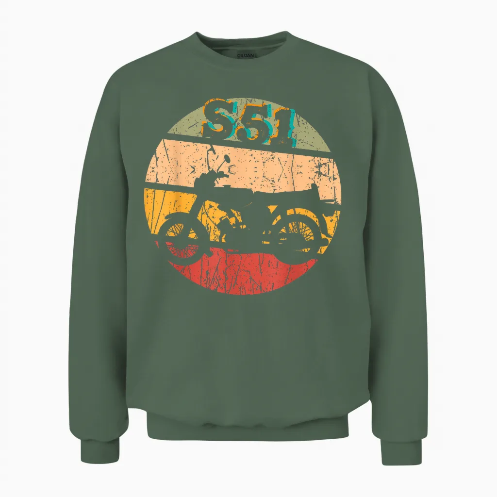 Simson S51 Tuning Moped Fan Unisex Sweatshirt in Military Green