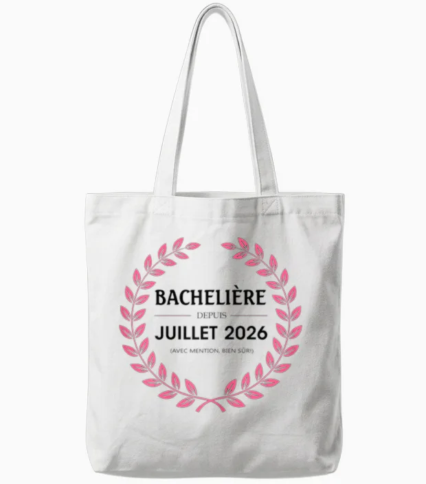 Bachelière 2026 Félicitations Réussite Bac Souvenir Fille Tote Bags in White