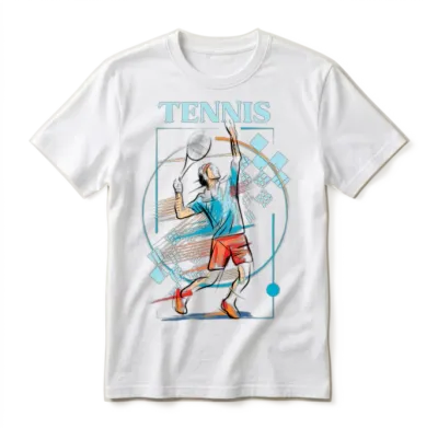 Tennis Player Unisex T-Shirt - White