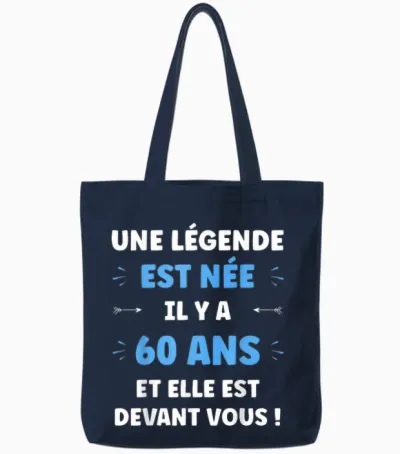 Humour Garçon Légende De 60 Ans Anniversaire 60 Ans Tote Bags - Navy