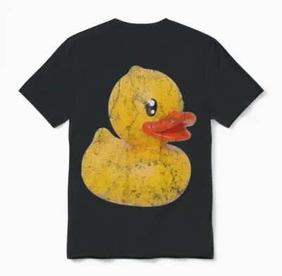 Rubber Duck Retro Unisex T-Shirt - Black