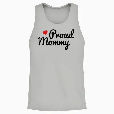 Proud Mommy Unisex Tank Top - Ash
