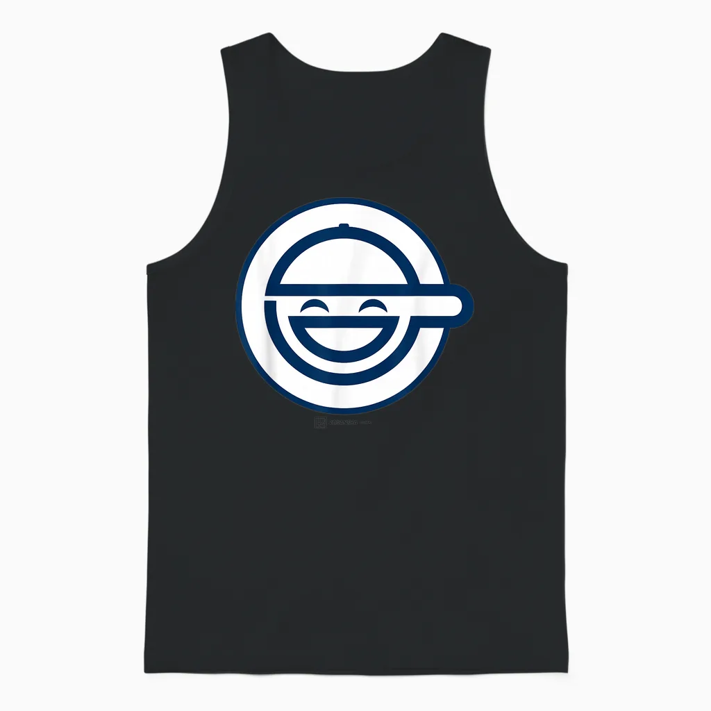 Ghost in the Shell Stand Alone Complex the Laughing Man Logo Unisex Tank Top in Black