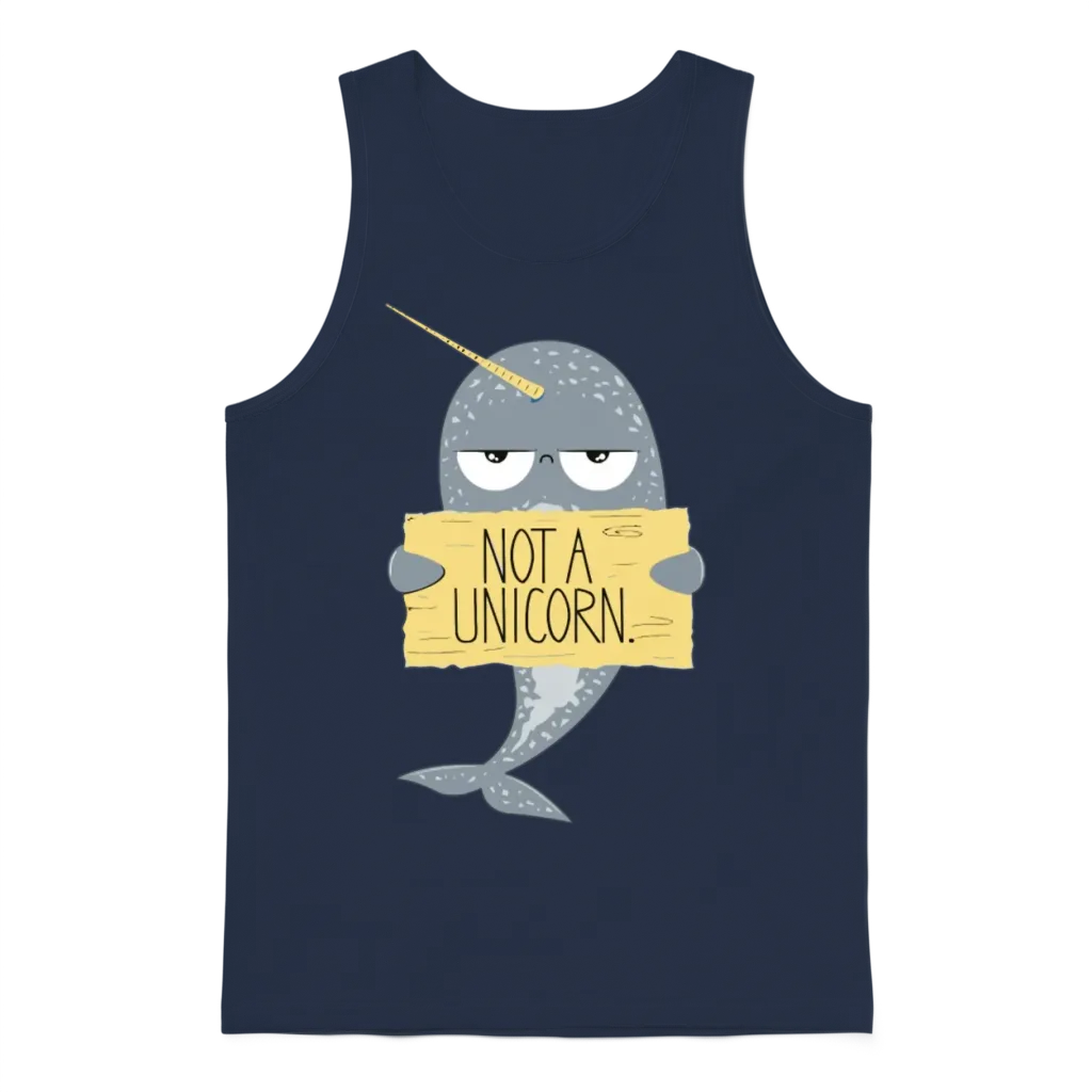 Not a Unicorn Unisex Tank Top - Navy
