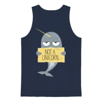 Not a Unicorn Unisex Tank Top - Navy – 1