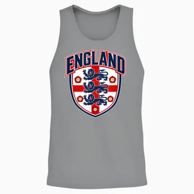 England Flag Vintage T-Shirts for Men Women Kids Patriotic Unisex Tank Top - Sport Grey