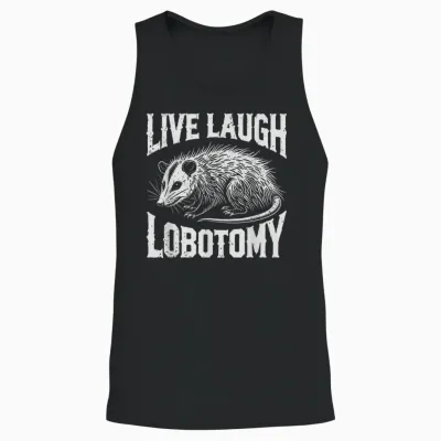 Opossum Live Love Lobotomy Possum Lobotomies Bin Cat T-Shirt, Black, S Unisex Tank Top - Black