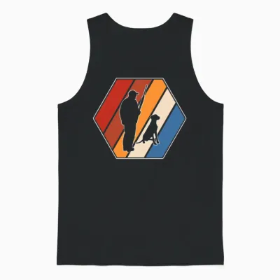 Hunting Retro Unisex Tank Top - Black