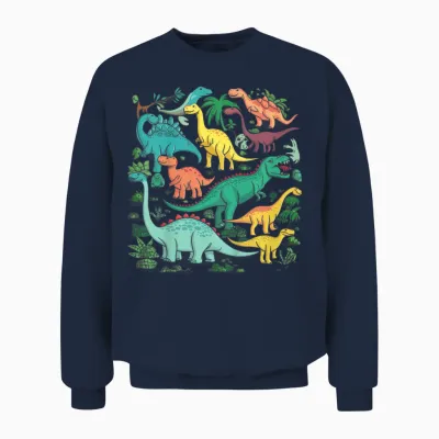 Kinder Dinosaurier Kinder Dino Unisex Sweatshirt - Navy